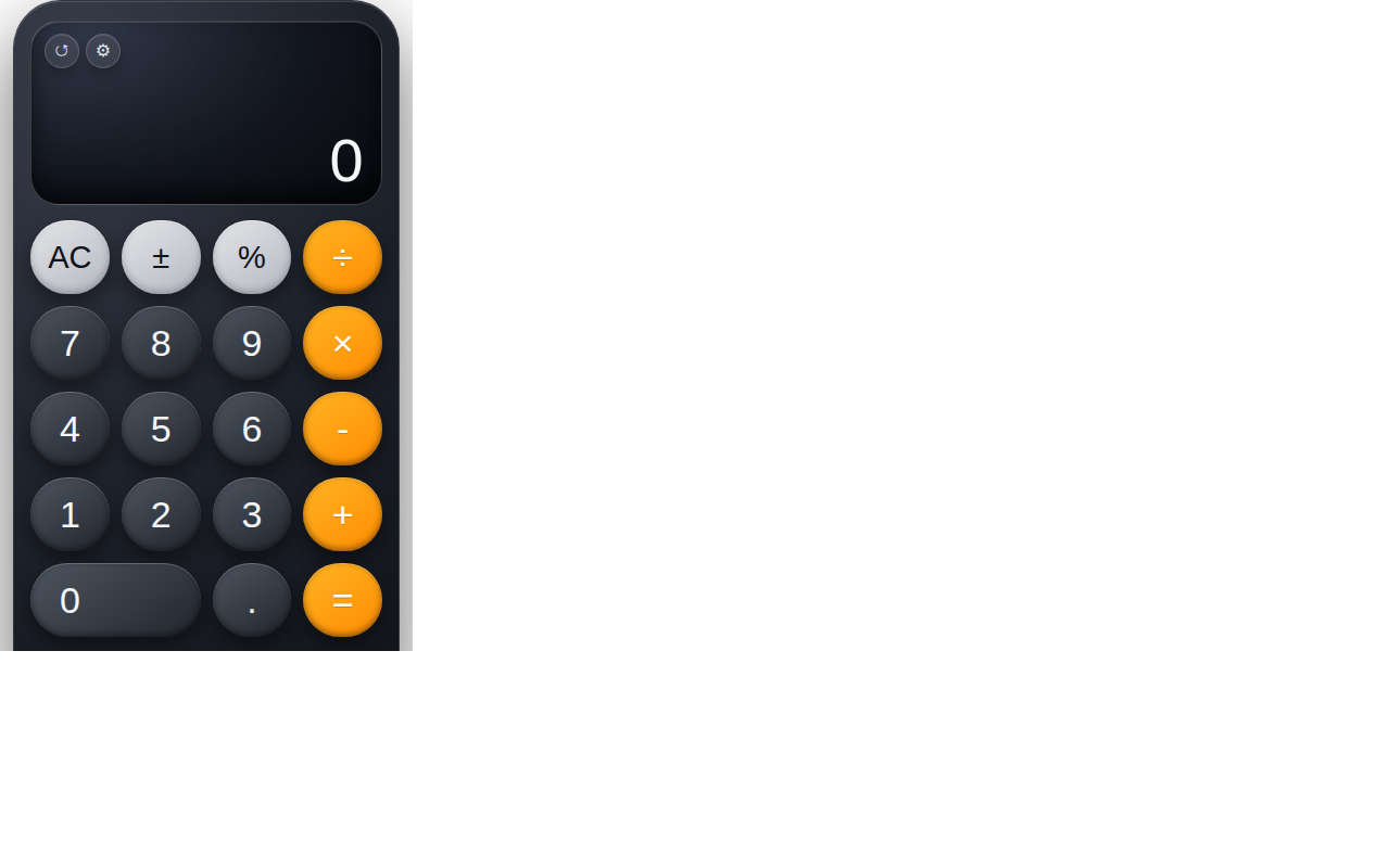 Окно расширения Calculator с калькулятором